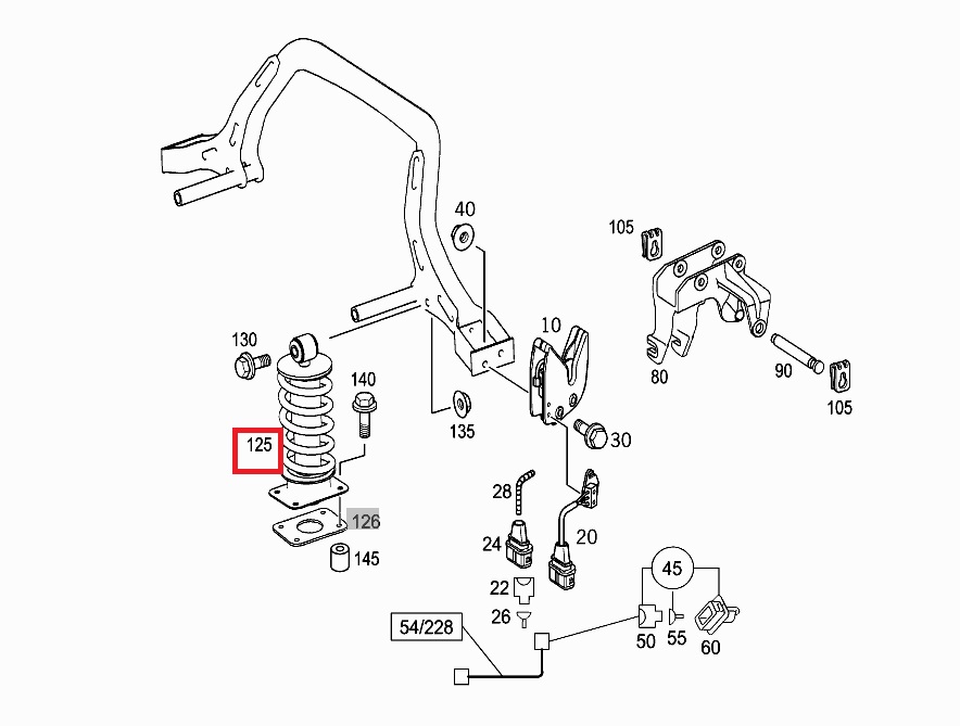 Амортизатор кабины Mercedes Actros, Axor задний 3758900719