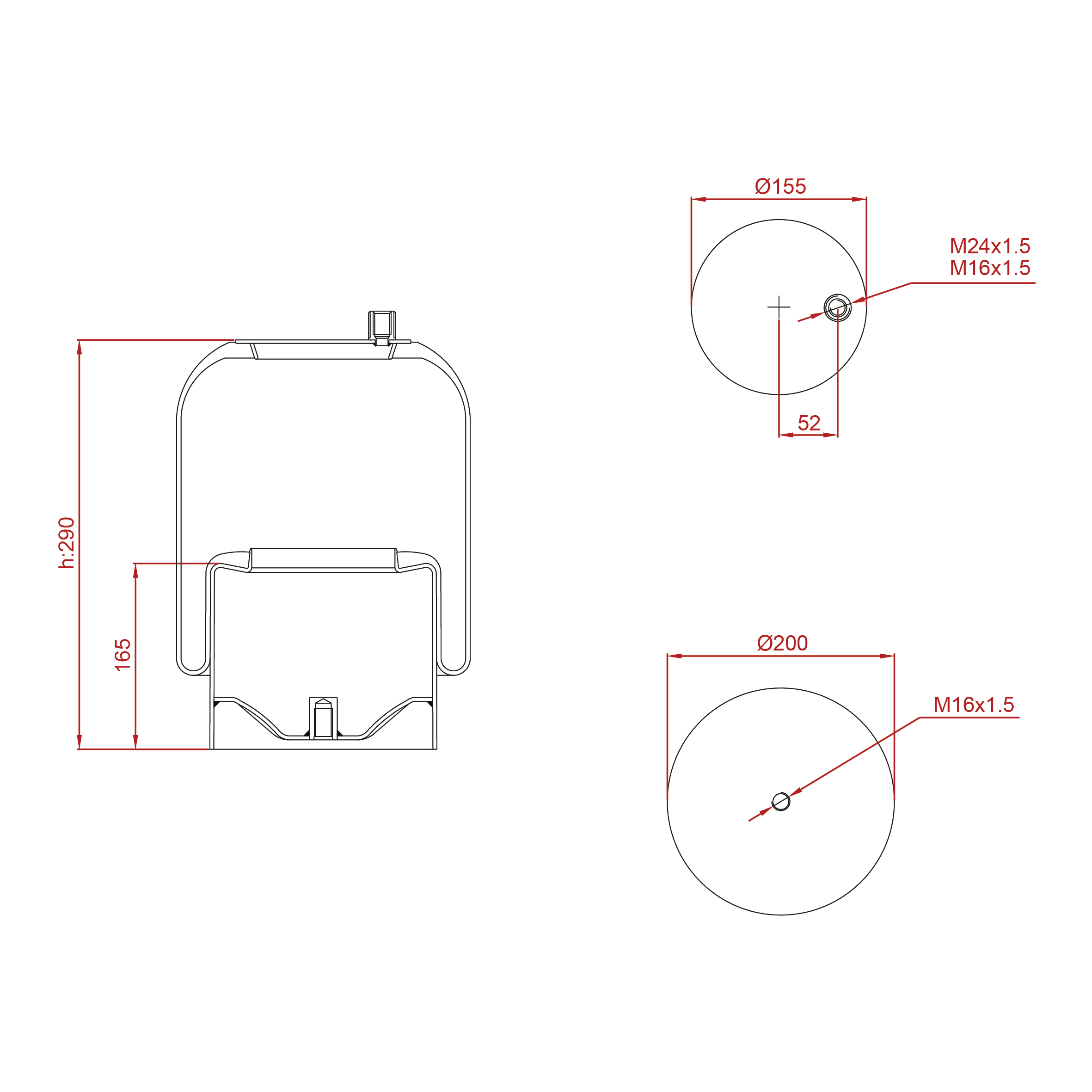 Пневмоподушка 4390NP01 Mercedes MD14390 K01