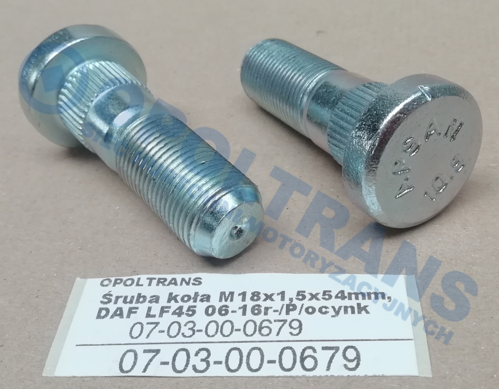 Шпилька колеса M18 DAF LF45 перед 07-03-00-0679