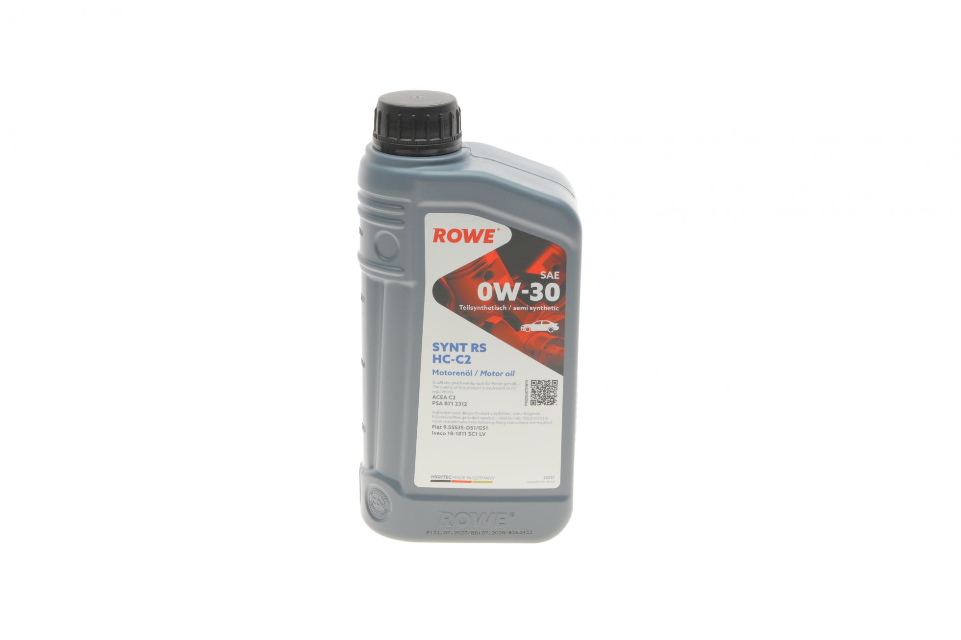 Олива моторна 0W30 HIGHTEC SYNT RS HC-C2 (1L) 20247-0010-99