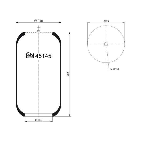 Пневмоподушка 4644N Mercedes 45145