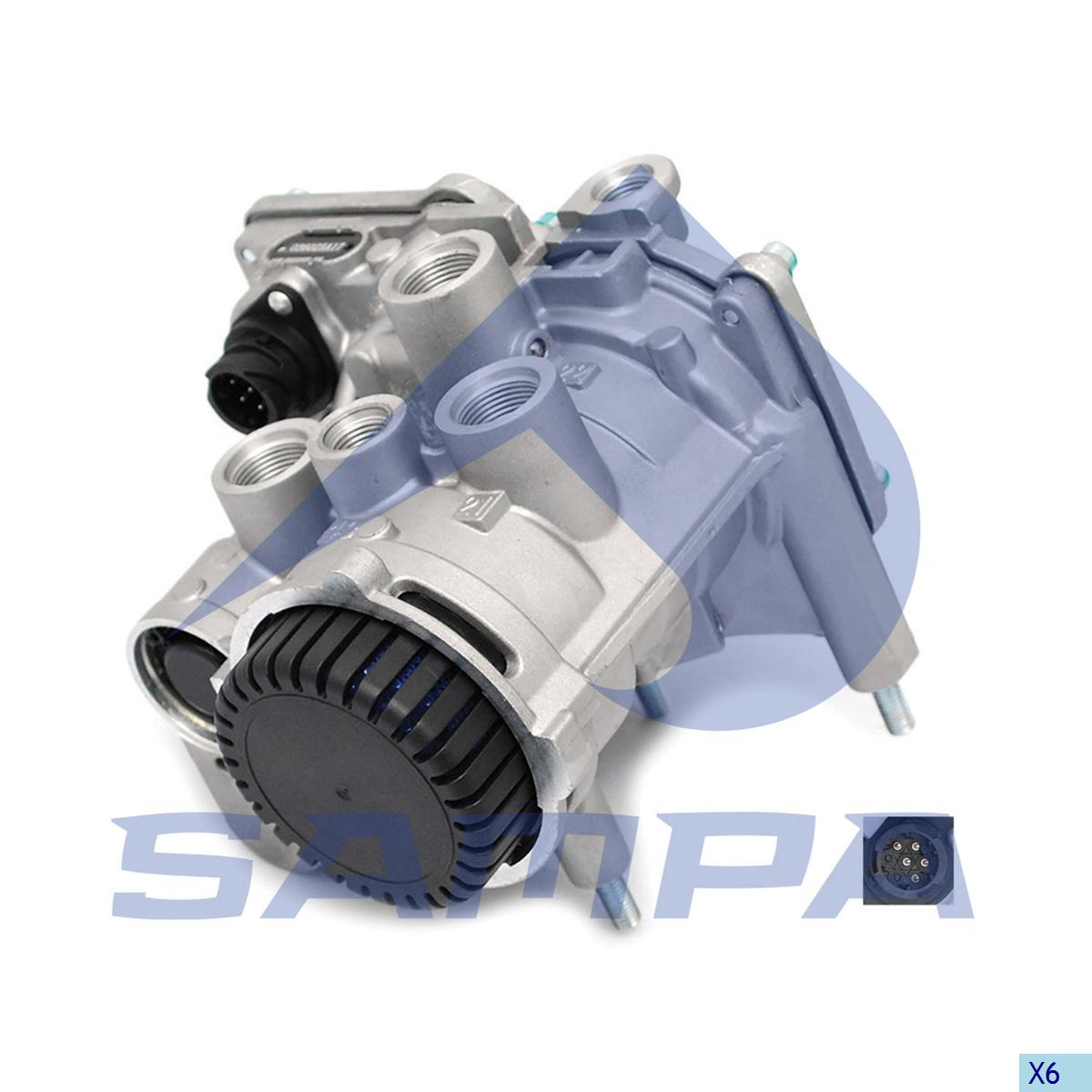 Тормозной кран прицепа DAF 75/85CF, Mercedes Actros, MAN TGL 092.107