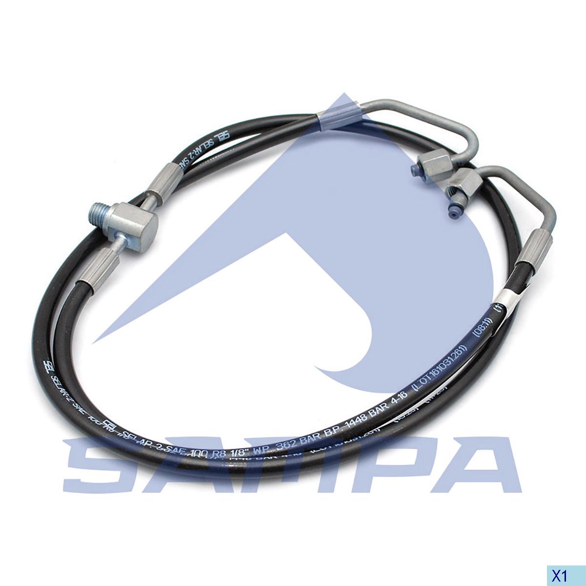 Шланг поднятия кабины MAN TGA-S-X 1283mm 023.204