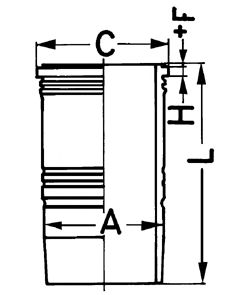 Гильза цилиндра Mercedes OM-441-442 130mm 89396110