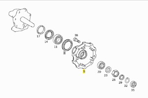 Ступица Mercedes 1320 передняя б/у 6773340901