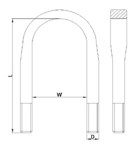 Стремянка рессоры M22x162x240 Schmitz 3020004