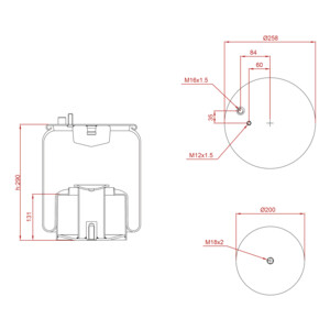 Пневмоподушка 4883N1P06 MAN TGA MD14883K