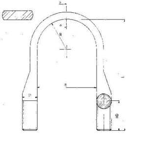 Стремянка рессоры M22x147x240 Schmitz 3020005
