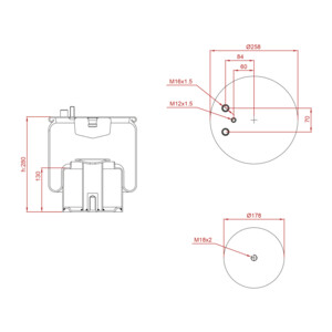 Пневмоподушка 4882N1P05 MAN TGA,TGX MD14882 K