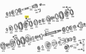 Фиксатор шестерни КПП Mercedes 508D 608D 314 262 01 40