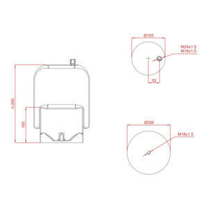 Пневмоподушка 4390NP01 Mercedes MD14390 K01