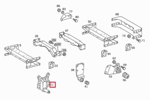 Кронштейн рессоры Mercedes 814 задней 6753200275