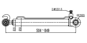 Цилиндр поднятия кабины MAN F2000 DP-MA-350