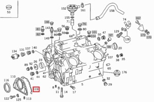 Прокладка передней крышки Mercedes OM-401LA-441LA 01.222.401