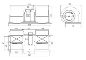 Вентилятор печки Mercedes 12V 722 350 00
