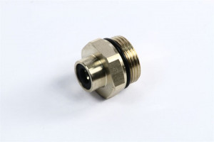 З'єднувач пневматичний D6 різьбовий-цанговий прямий М22х1.5 латунь RD 08.24.04