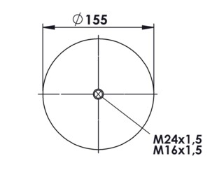 Пневмоподушка 4737NP25 Mercedes Actros 784737-25C