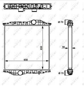 Радиатор Mercedes Econic M902.900-OM926.934 01.98- 529710