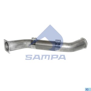 Вихлопна труба DAF 95XF -02 початкова, з гофрою 050.464