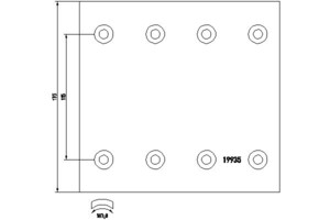 Накладки тормозные Renault KERAX, MAGNUM GTX 101-08610-11-001 = 1