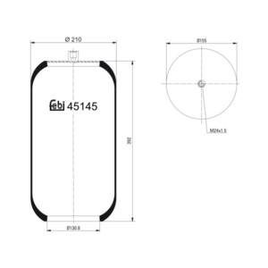 Пневмоподушка 4644N Mercedes 45145