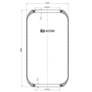 Пневмоподушка 6622N Volvo B7R, B9R задня 40399