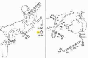 Штуцер компрессора Mercedes 814 OM366 366 134 00 56