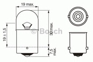 Bulb P10W 12V 1 987 302 203