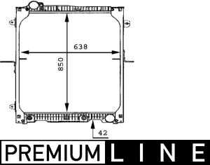 Радіатор, система охолодження двигуна BEHR *** PREMIUM LINE *** CR 665 000P