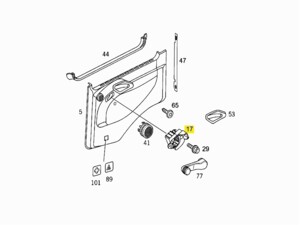 Ручка двери Mercedes Atego внутренняя L 15-02-02-0403