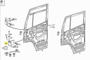 Петля двери Mercedes 814 L 673 720 09 37