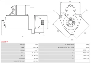 Стартер Remanufactured AS-PL S0398PR