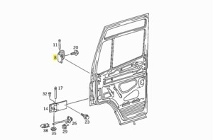 Петля двери Mercedes 814 R 673 720 08 37
