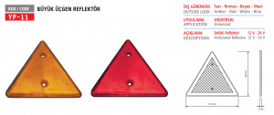 Світловідбивач трикутник  з отворами  жовтий (170 x 140 x 7mm) YP-11Y