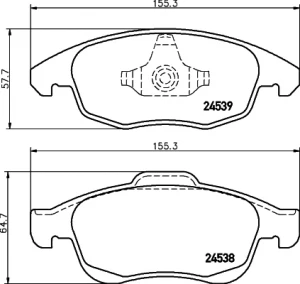 Комплект гальмівних накладок, дискове гальмо T1701