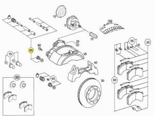 Ремкомплект супорта Knorr SB6/SB7 Mercedes Atego 1217 000 420 21 82