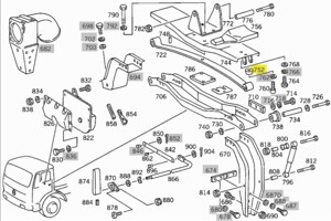 Отбойник рессоры кабины Mercedes 3878910323