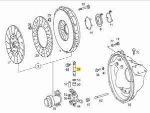 Ремкомплект вилки сцепления Mercedes O345 9453