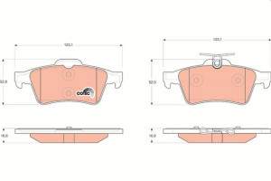 Колодки гальмівні дискові TRW GDB1621 комплект TRW GDB1621