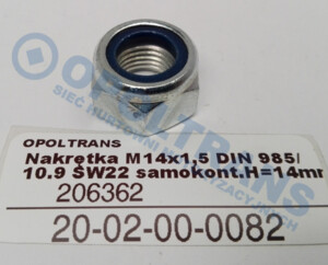 Bolt Nut M14x1.5 self-locking 20-02-00-0082