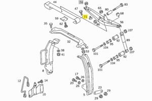Відбійник ресори кабіни Mercedes 6733170412