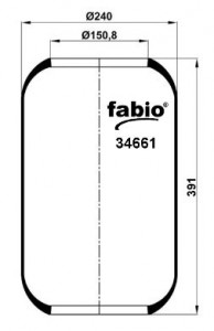 Пневмоподушка 661N Volvo, Neoplan, MAN 34661