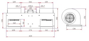 Вентилятор обігрівача Mercedes 24V 732 430 02