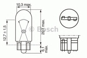 Лампа W5W 12V 1 987 302 206