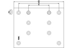 Накладки тормозные Mercedes 410x223x17 STD 19496.00
