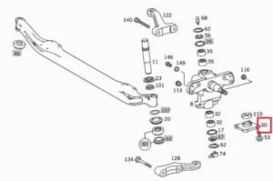 Крышка шкворня нижняя Mercedes 970 332 02 33