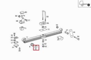 Шайба дистанционная рессоры Mercedes 673 325 00 62