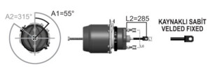 Енергоакумулятор 30/30 Mercedes барабан. 16x1.5 лівий KNC.AA.10110.40