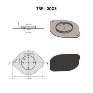 Крышка пневмоподушки BOVA 701N верхняя TRP-2005