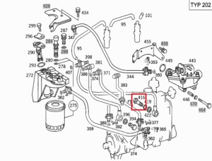 Клапан перепускной Mercedes OM601 601 070 06 46